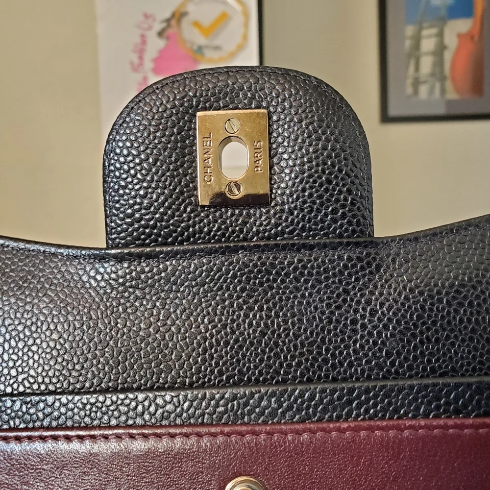 Chanel classic jumbo black caviar silver hw bag - Picture 6 of 12